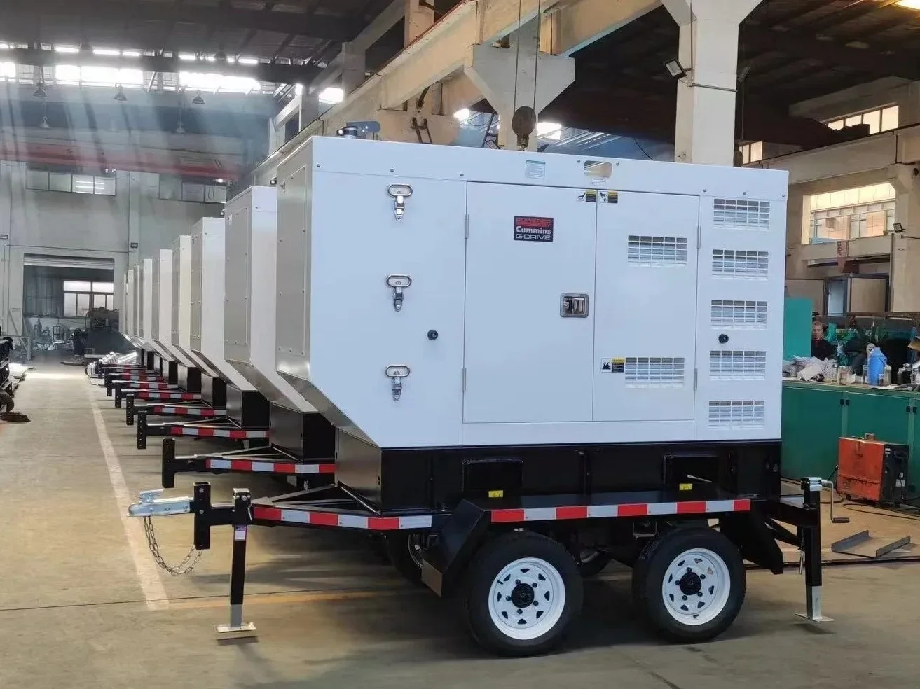 mobile Cummin/perkin Deutz trailer diesel generator diesel 50kva 40kw weatherproof 3 phase