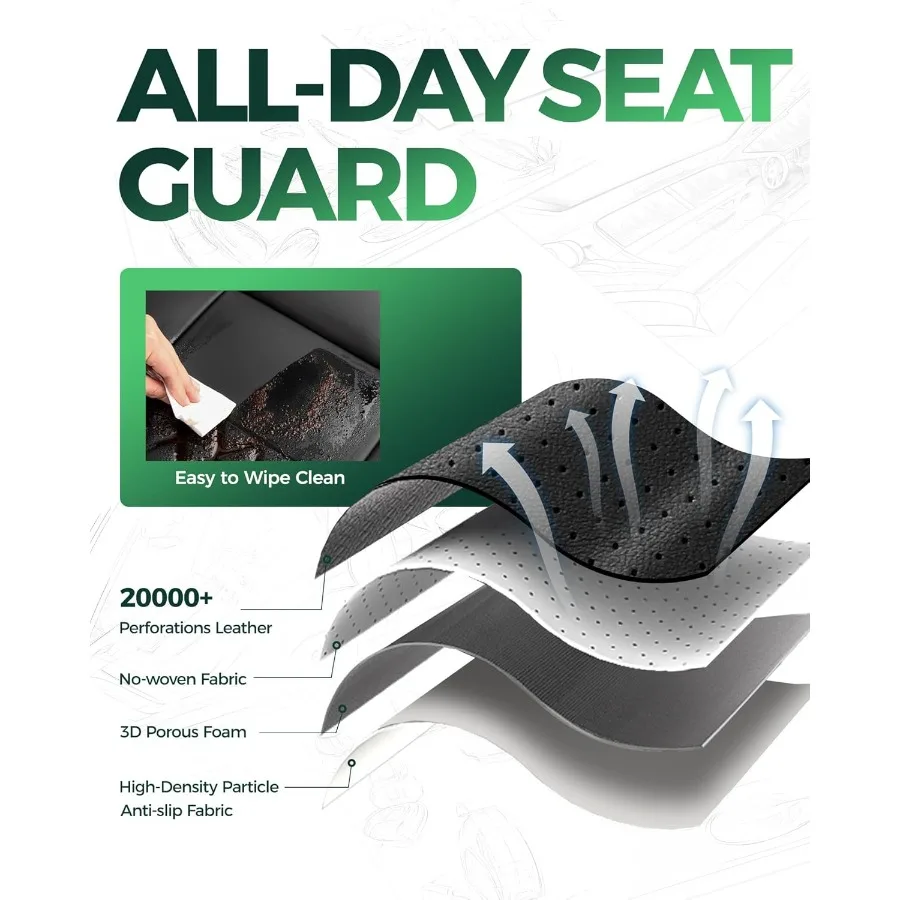 ل برونكو مقعد يغطي 4 باب 2021 2022 2023 2024 2025 2026 مخصص صالح الجلود غطاء مقعد السيارة مجموعة كاملة فاخرة مقاوم للماء SUV I #4