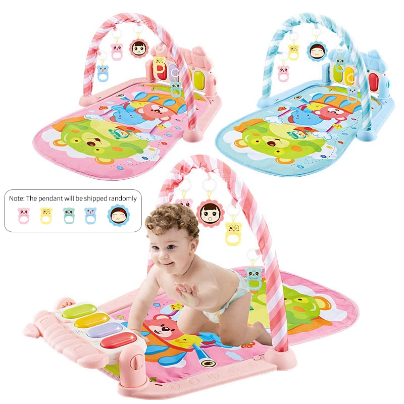 1PC Baby gym music pedal piano toys 0-36 months newborn baby piano play mat Pedal piano