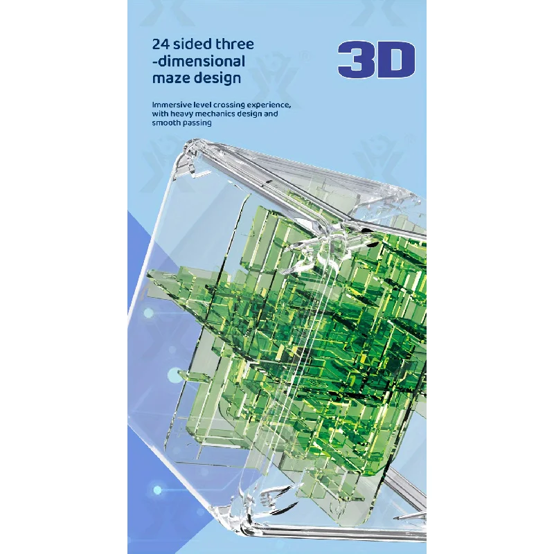 3D迷路マジックキューブおもちゃ ミニ迷路記憶ゲーム 子供 大人 減圧 透明迷路 マジカルメイズボールゲームおもちゃ