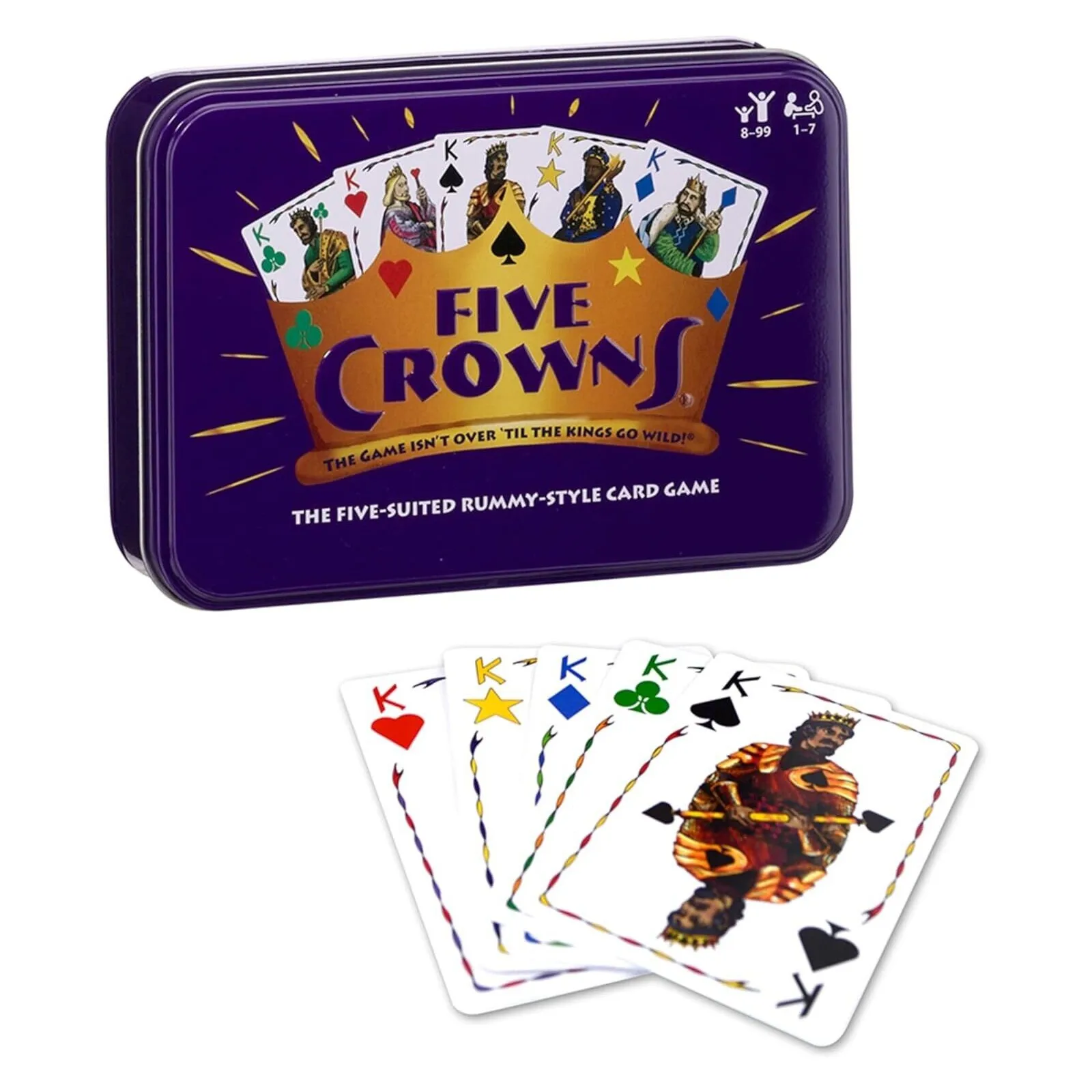 Board Game The Game Isn'T Over Until The Kings Go Wild 5 Suited Rummy-Style Card Game Christmas Day Thanksgiving Day New Year's