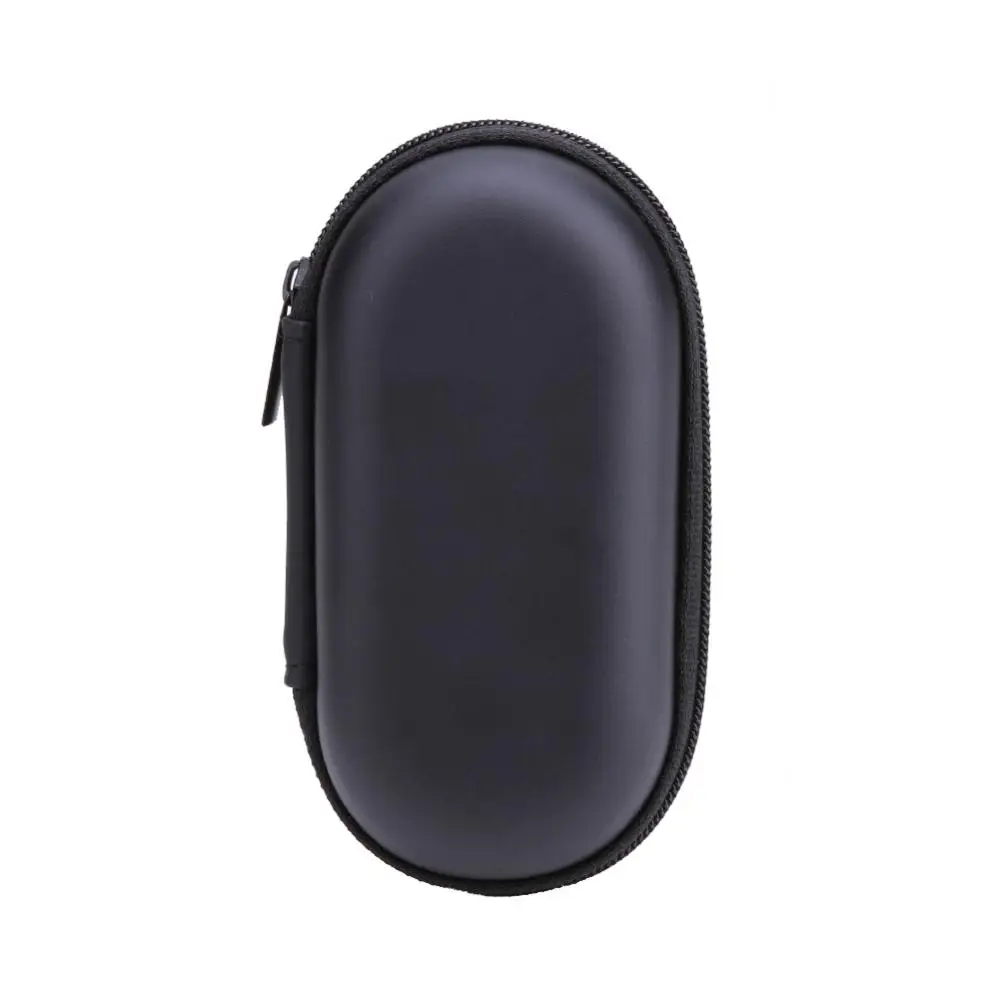 Nuovo stile ovale EVA Custodia per cuffie rigida per auricolari in-ear Custodie portaoggetti Scatola nera Accessori per cuffie