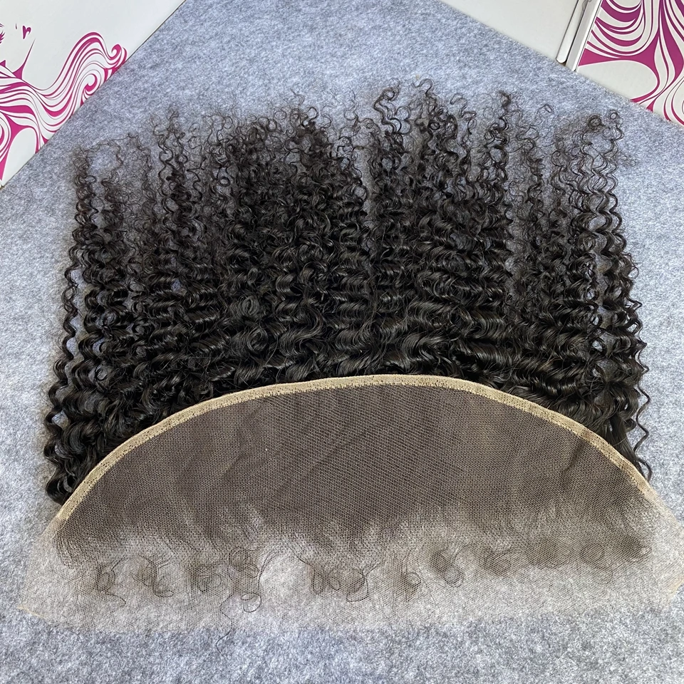 4C Crespo Endge 13x6 Invisibile HD Frontale Del Merletto Ricci Profondi 13x4 Anteriore Del Merletto Con I Capelli Del Bambino 5x5 6x6 7x7 Chiusura Del Merletto Dei Capelli Umani di Remy