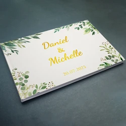 Personalized Wedding Guest Book Custom Wedding Guestbook Mr and Mrs Message Book Engagement Birthday Party Keepsake Photo Albums