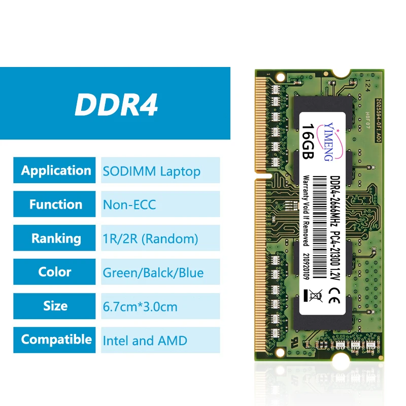 DDR4 4GB 8GB 16GB  Latpop Memory Ram PC4 17000 19200 21300 25600 1.2V 260Pin SODIMM 2133 2400 2666 3200Mhz Notebook Memories Ram