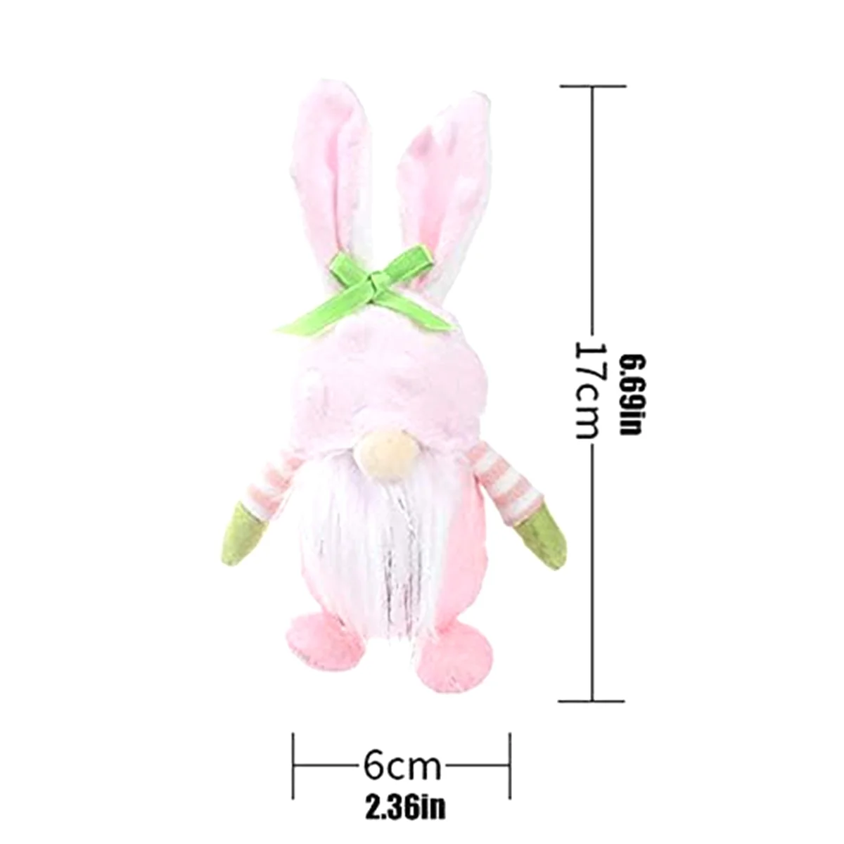 Easter Bunny Gnome Decorations, Cute Rabbit Handmade Easter Gnome Plush Elf Decor, Spring Easter Day Home Table Decor