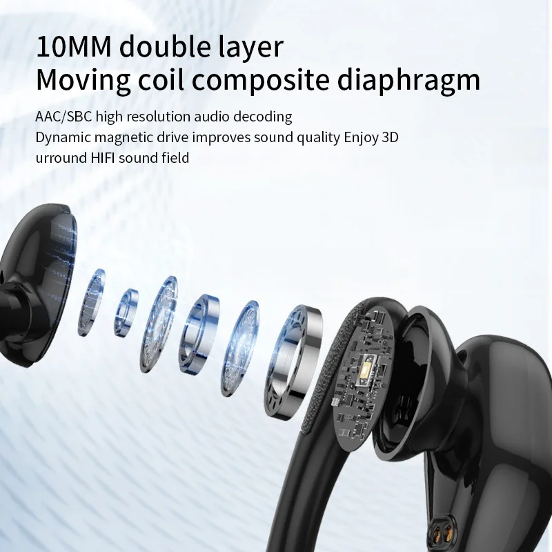 

New Bluetooth Ear-Hook One-Click Translation Earphones Long Battery Life High Sound Quality Comfortable To Wear Smart Screen Tra