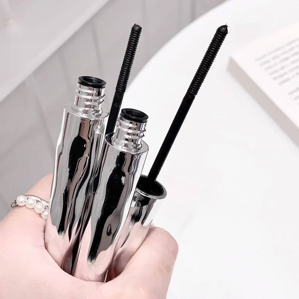 Curl Small Silver Stick Mascara Natural Lengthening Fiber Black Long Curling Eyelashes Extensions Easy To Wear Sexy Eyes Makeup