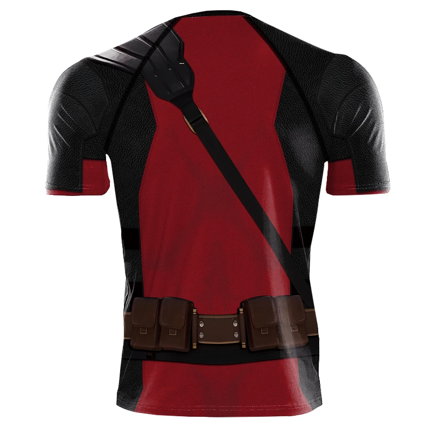 Fashion Men Gym T-shirts Superhero Printed Dead Pool Cosplay Tops Fitness Compression Shirt Short Sleeve Elastic Sportwear Shirt
