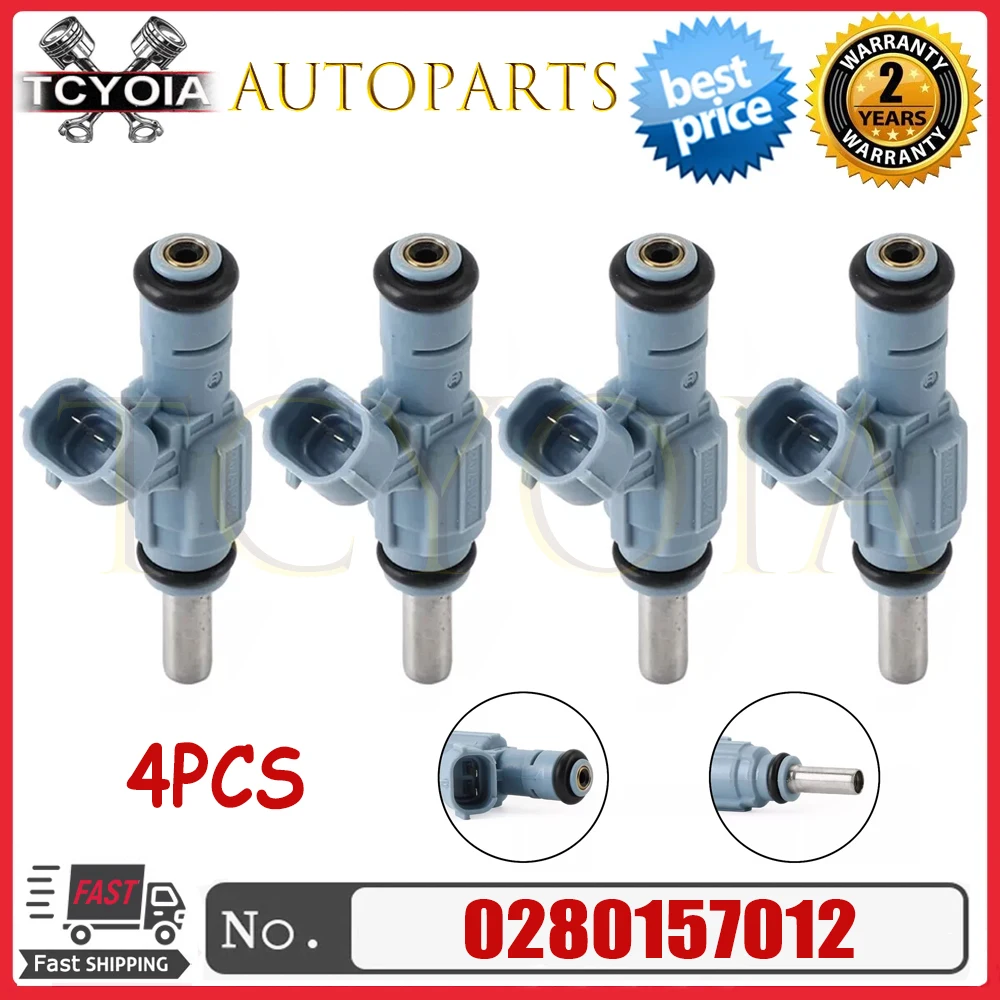 

PEIVSO 4Pcs/lot Fuel Injectors 0280157012 Fit For Audi Volkswagen TT Touareg 2004-2006 3.2LCar Accessories
