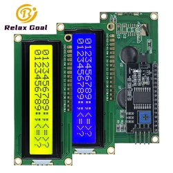 아두이노용 LCD 디스플레이 모듈, LCD1602 I2C, 16x2 문자 LCD, PCF8574T, PCF8574, IIC 어댑터 인터페이스, 5V, 파란색, 노란색, 녹색 화면