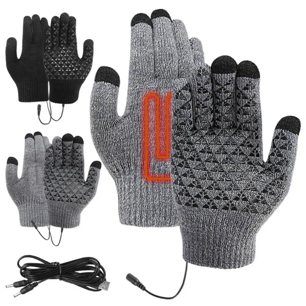 USB Heating Electric Heating Gloves Students Child Elderly Warms and Thicks Heating Waterproof Electric Heated Gloves Unisex New