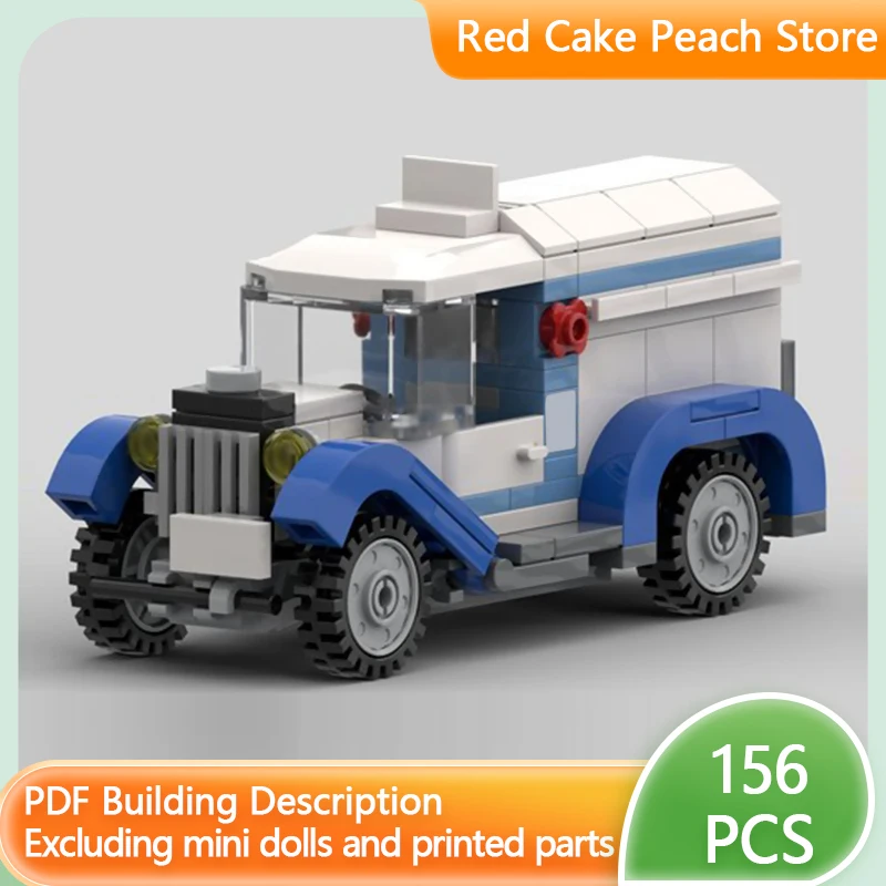 

City Car Model MOC Building Bricks Village Milk Delivery Truck Modular Technology Children Holiday Gifts Assemble Toys Suit