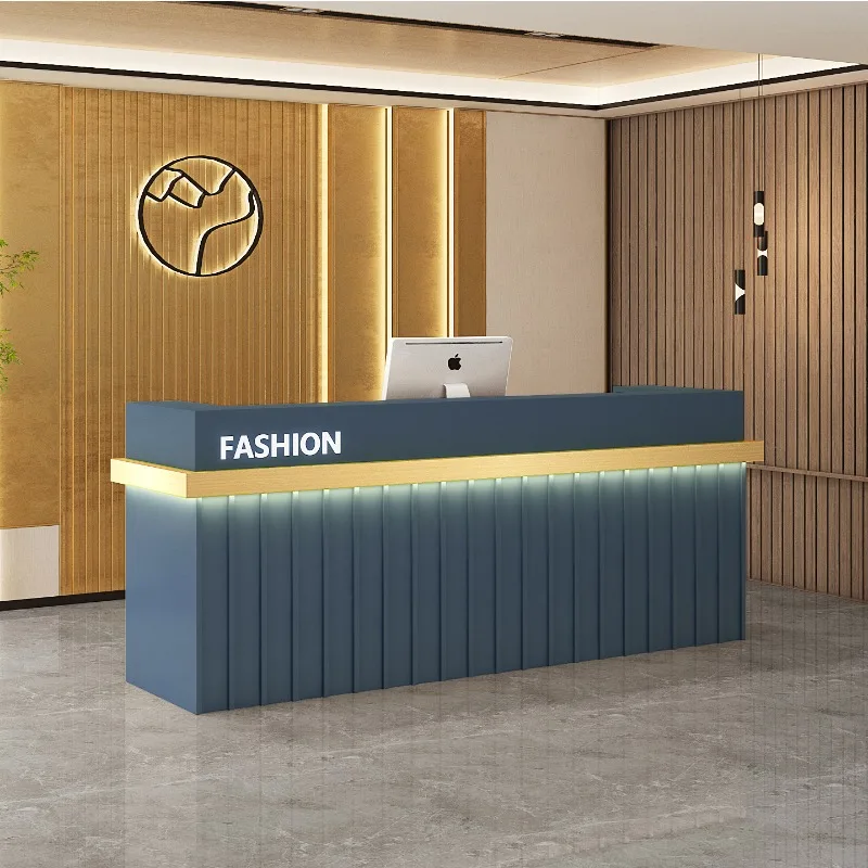 Clothing store, bar cash register, modern and simple beauty salon store, small front desk, milk tea shop, reception desk