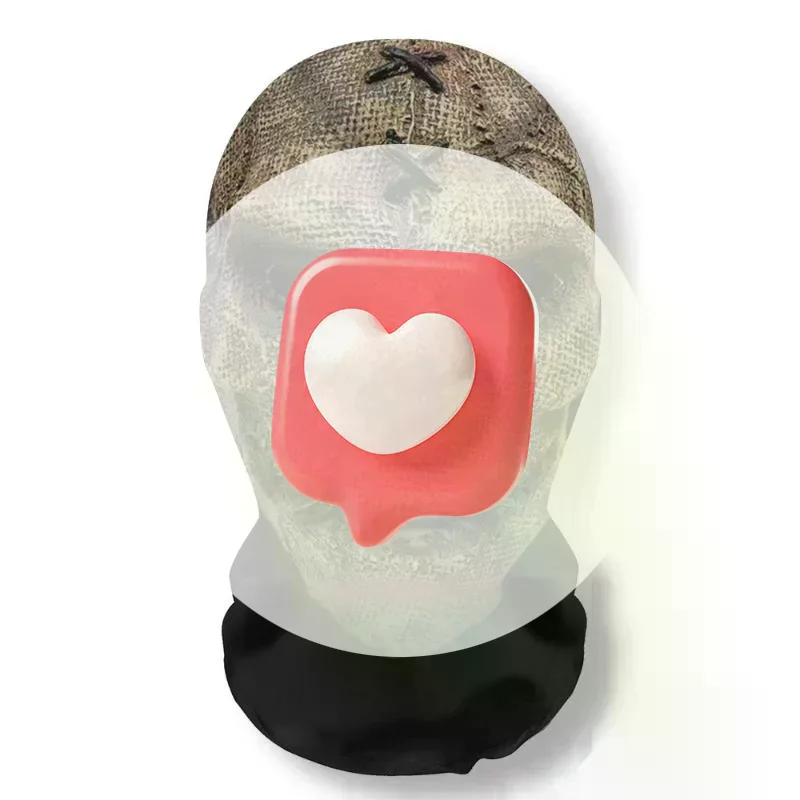 Halloween Geistergesicht 3D-gedruckte Maske Stretch Mesh Vollgesichtsmaske Schädel Kopfschmuck Lustige Party Halloween Horror Cosplay Requisiten