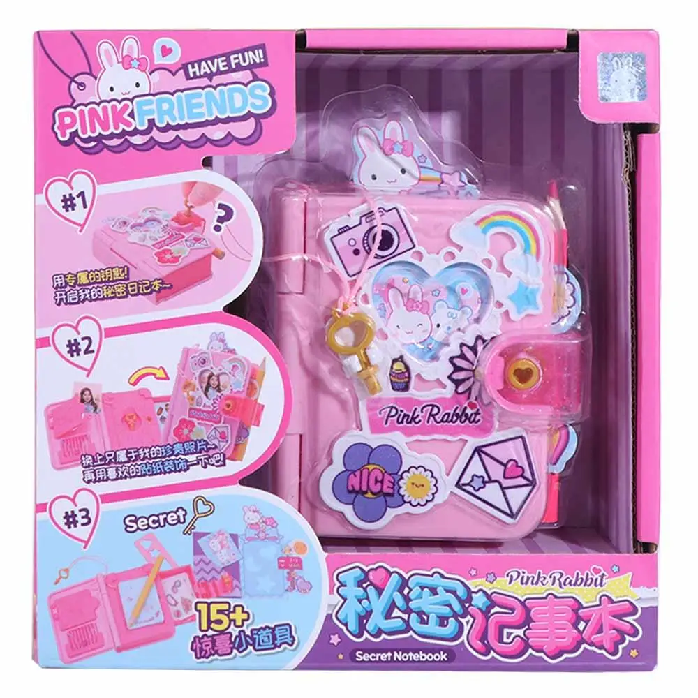 

Pink Rabbit Children's Secret Notepad Cartoon Toys With Lock Kids Writing Notebook Kawaii Stationery Student Diary Kids Toy