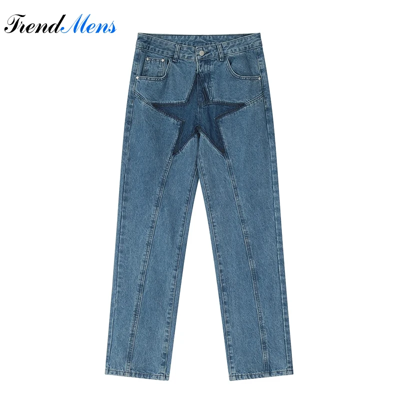 

Jeans for Men Casual Baggy Straight-leg Zipper Trousers Pantalon Homme Men's Clothing Streetwear Pants Y2k Top Emo Kanye Berserk