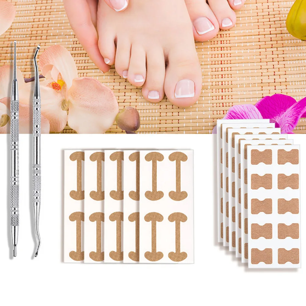 

1 Set Ingrown Toenail Correction Brace Nail Buckle Pedicure Tool Toenail Lifter Repair Patch Groove Correction Device Pedicure