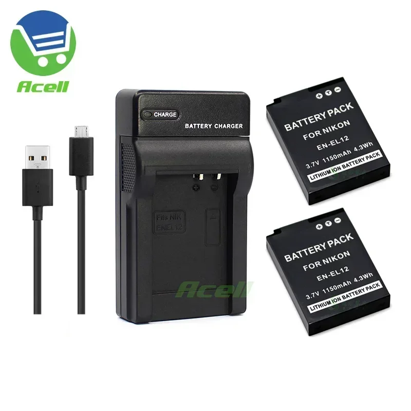 EN-EL12 Battery or USB Charger for Nikon Coolpix S9500 S9300 S640 S70 S710 S8000 AW100 S8200 S9050 S9100 S9200 S9300 Camera