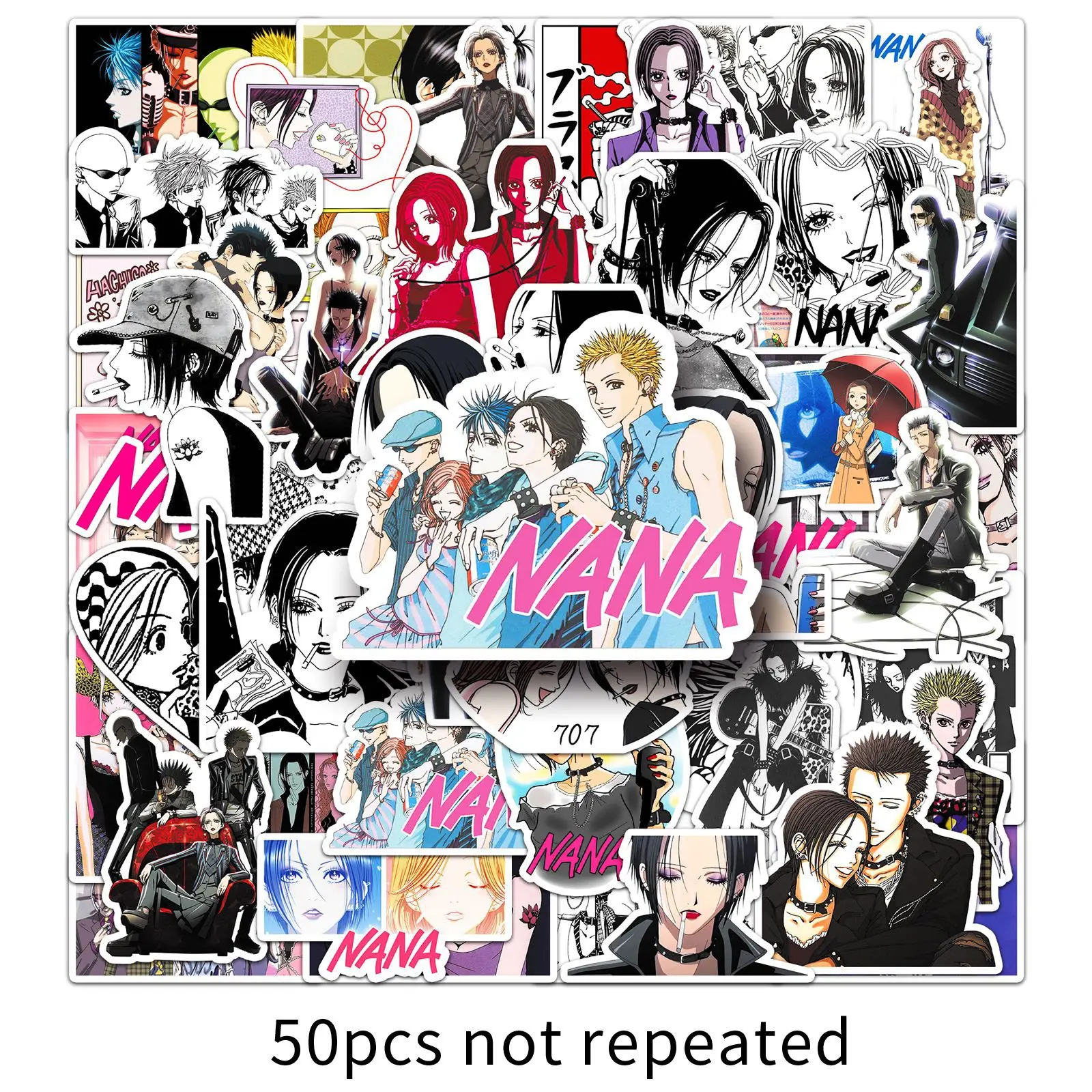 ملصق نانا، أنا آخر في العالم، فيلم الرسوم المتحركة الياباني بنفس الاسم، مخطط زخرفي مقاوم للماء، ملصق غاشا