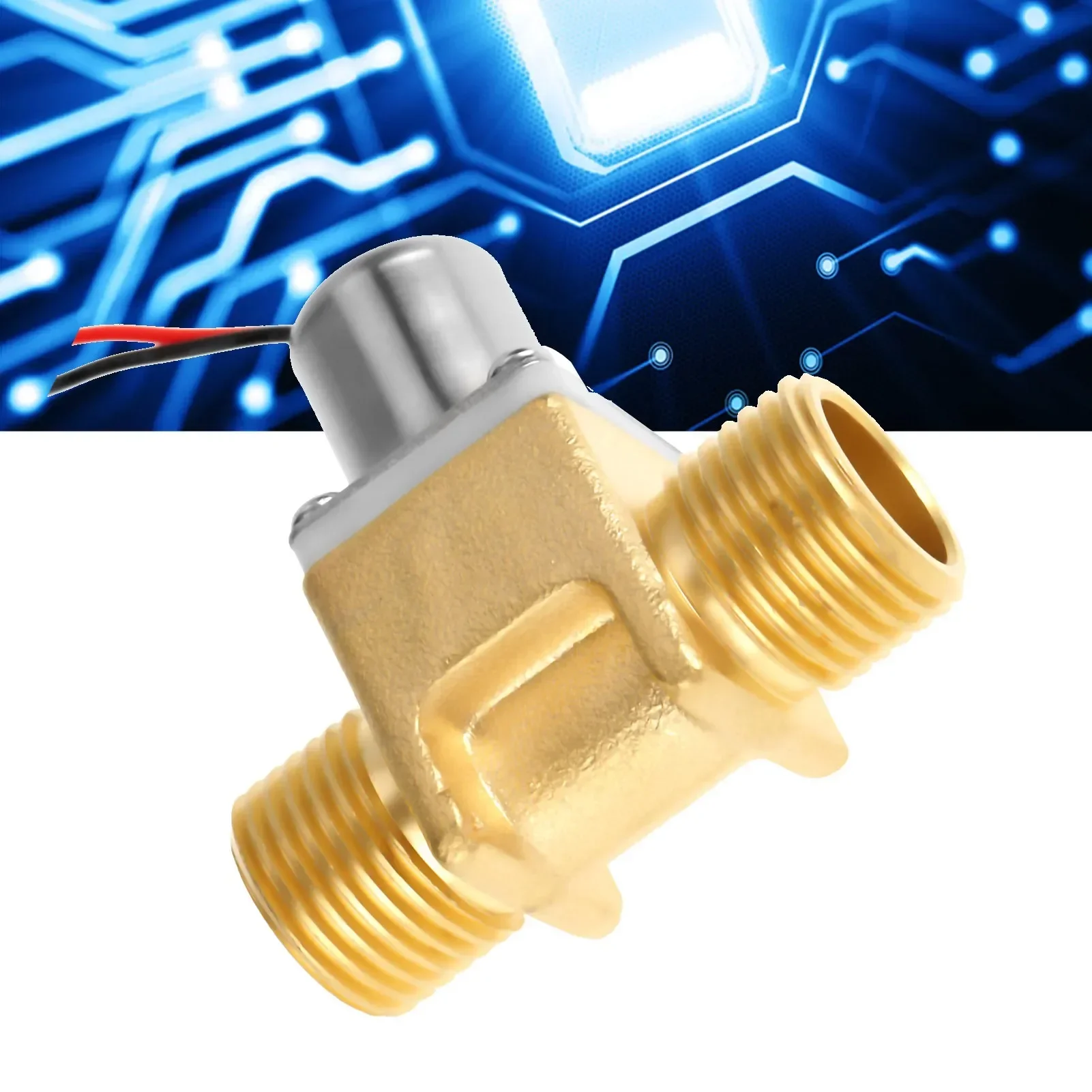 DC 4.5V 1/2" Water Flow Pulse Electromagnetic Valve Brass Solenoid Valve