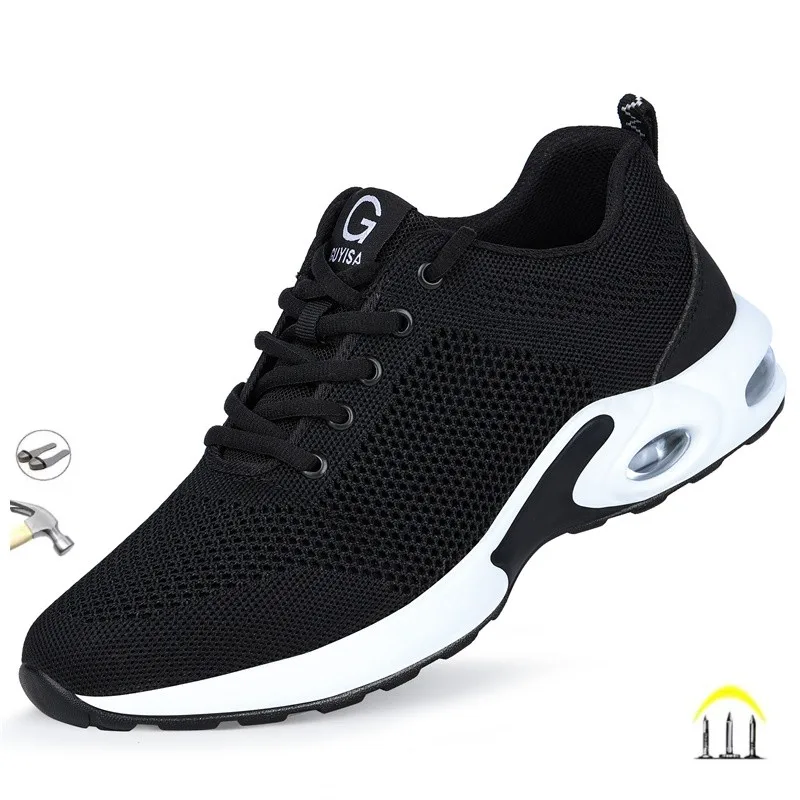 

Men's Breathable, Impact Resistant And Stab Resistant Steel Toe Shoes, Wear-Resistant And Waterproof Sports Safety