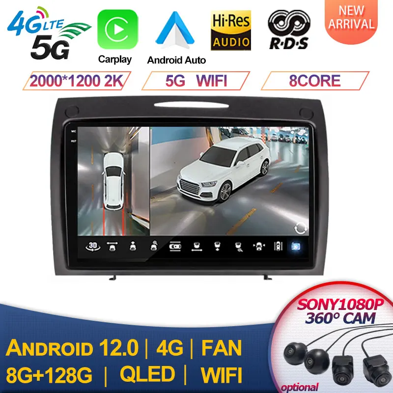 

Для Mercedes Benz SLK R171 W171 2000 2001-2011 Android 12 8 + 128G автомобильный стерео Мультимедийный плеер GPS-навигация Аудио Carplay