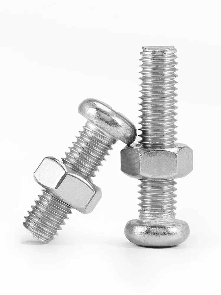 M1 M1.2 M1.4 M1.6 M2 M2.5 Mini dadi a testa tonda Phillips Combinazione di viti a testa cilindrica in acciaio inossidabile 304 Set di dadi esagonali