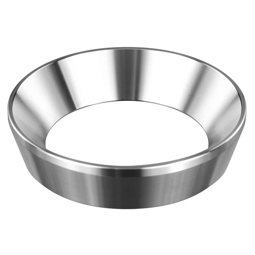 

53Mm Metal Dosing Ring Polished Stainless Steel Coffee Dosing Funnel for Tamper- Grounds Transfer Efficient Design