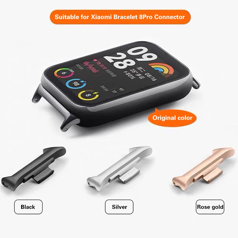 2Pair Adapter For Redmi Watch 4 Watchband Strap Connector Bracelet 316L Stainless Steel For Xiaomi Mi Band 8 Pro Accessories