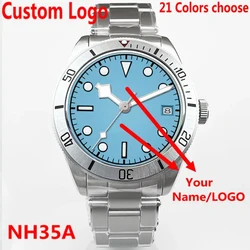 Custom Logo 39mm Luxury NH35 Automatic Watch Stainless Steel 200M Waterproof Sapphire Glass Luminous Mechanical Men Wristwatch