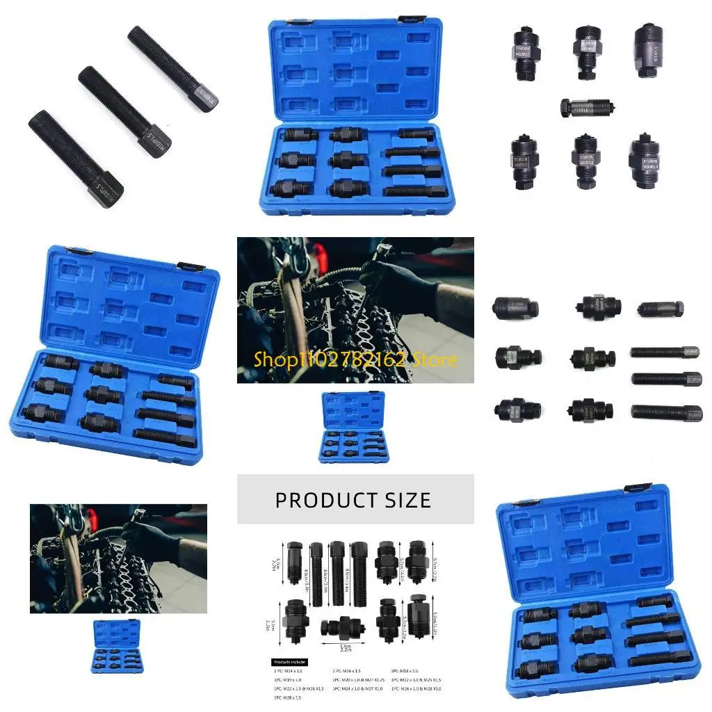 

547B 10pcs Motorcycle Flywheel Puller Set Carbon Steel Comprehensive Flywheel Puller set with Storage Box for Motorcycles