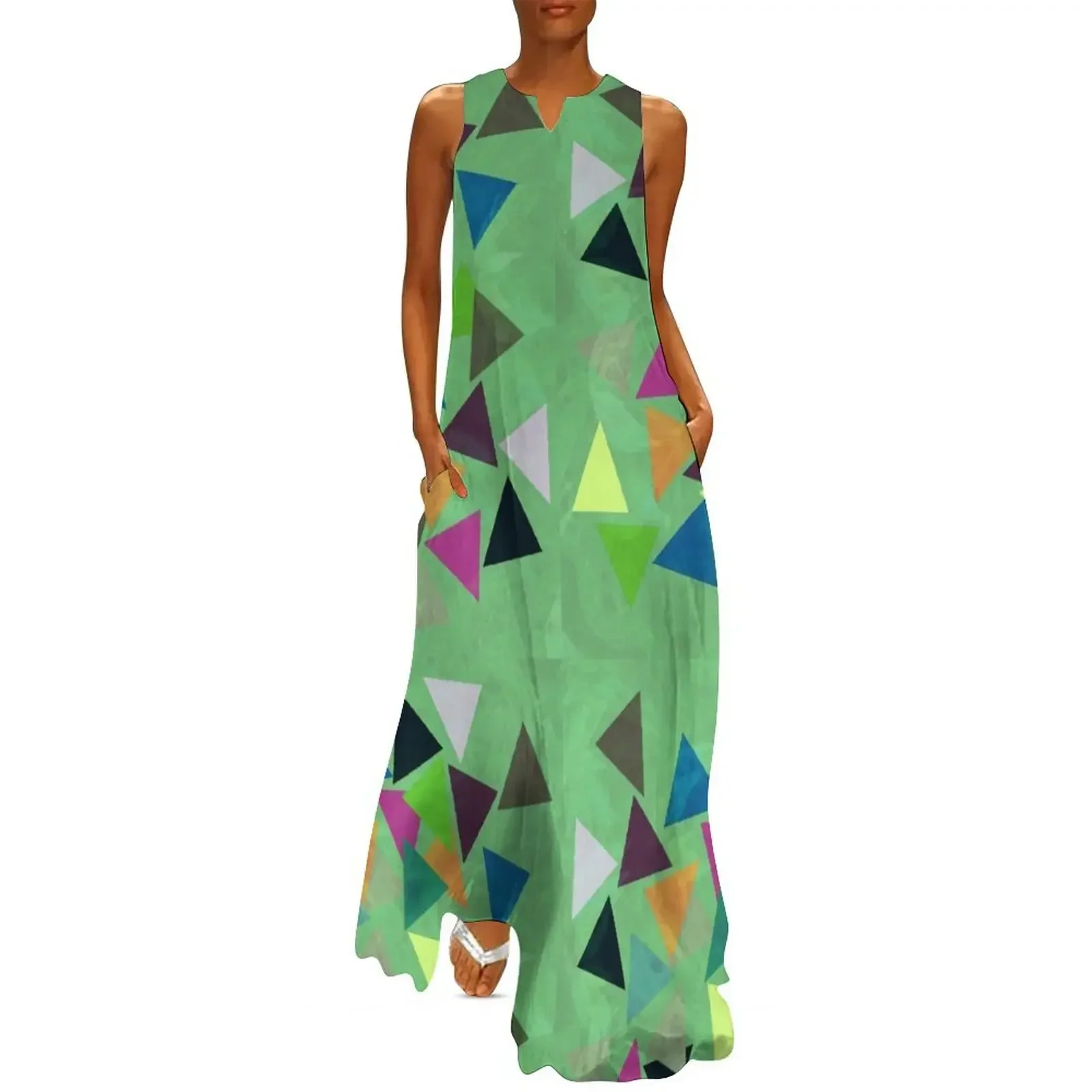 

watercolor paint Long Dress Women's summer dress Summer skirt wedding dresses for parties Dress