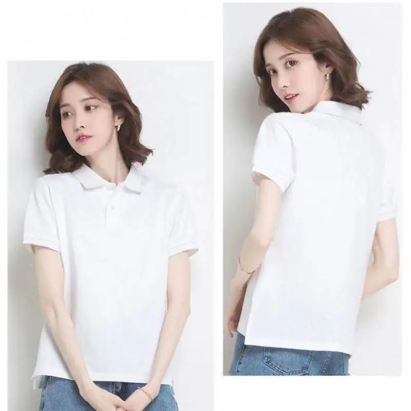 Polo Shirts White Male with Collar Tee Alphabet Tops Skinny Mens T-shirt Casual Cheap Clothes Short Quarter Sleeve Basic Fashion