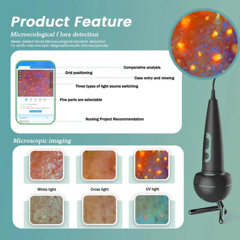 Professional Digital Full Face Scanner Beauty Specific Facial Skin Scanner Analyzer 3D Camera Scanner