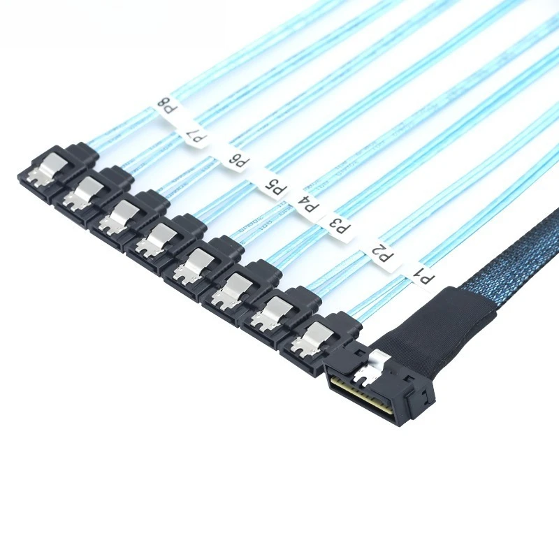 

PCIE SlimSAS LP Low profile SFF-8654 8I 74P to 8 SATA cables