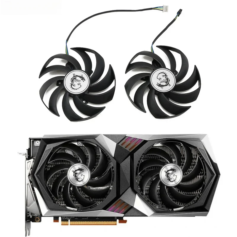 95MM 4Pin GPU Cooling Fan PLD10010S12HH For MSI RTX3060 3060Ti RX6700XT Gaming X Graphics Video Card