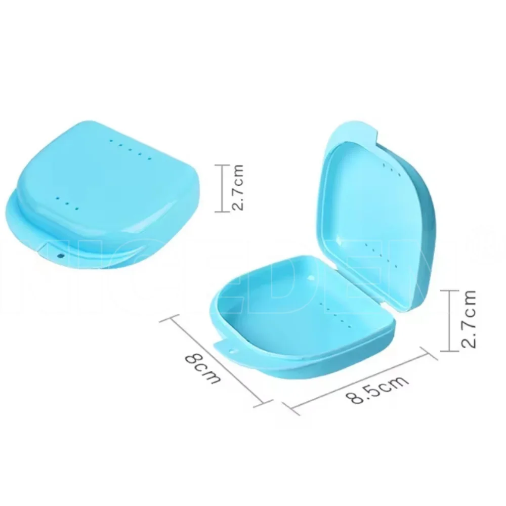 10PCS  Various Colors Retainer Case Bracket Case Mouthguard Denture Case Cleaner