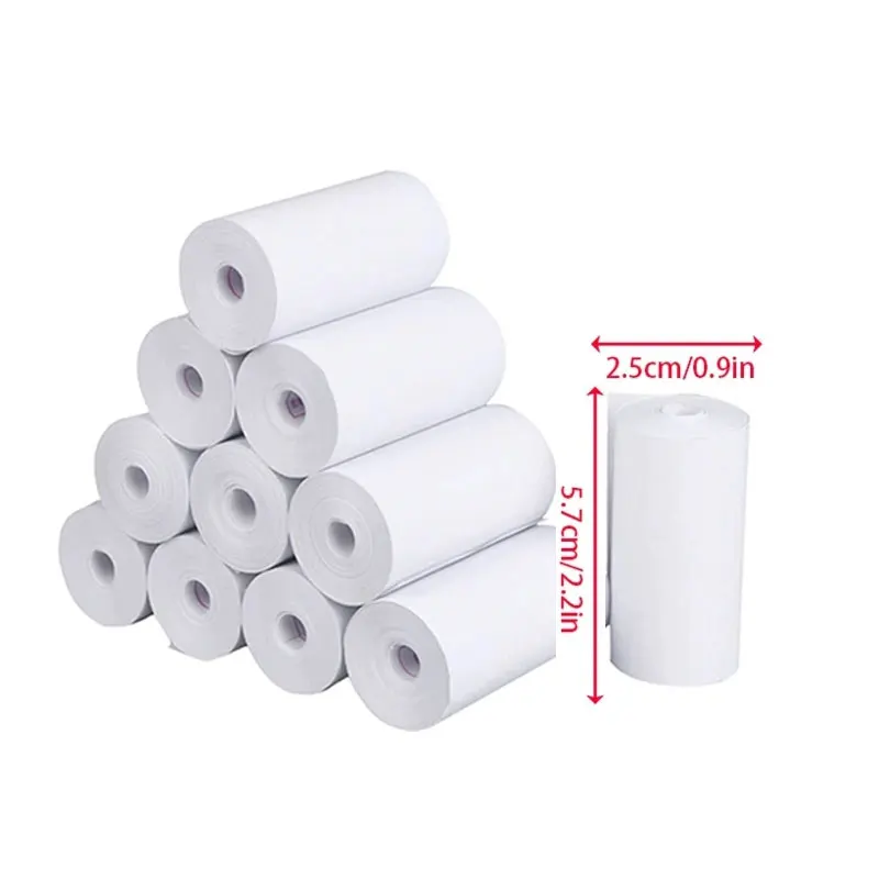 Imagem -04 - Papel Térmico para Câmera de Impressão Instantânea Branco Crianças Crianças Impressão da Câmera Acessórios de Substituição Peças 57x25 mm 12 Rolos