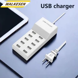10 Ports USB Charging Station 50W Type C Hub Adapter for iPhone Samsung Xiaomi Phone Charging Extension Socket for Multi Devices