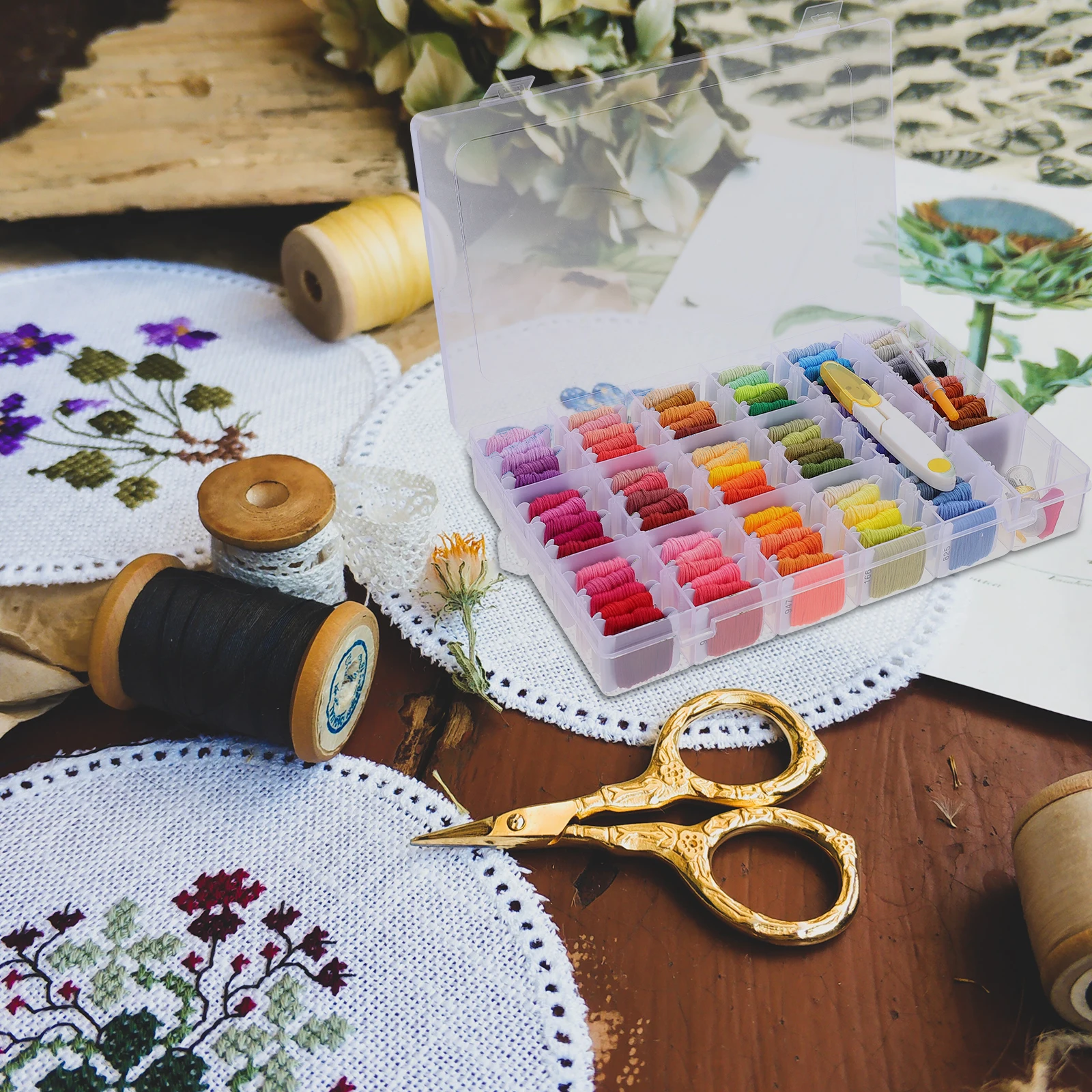 

Gothic Embroidery Kit Stainless Steel Cross Stitch Supplies DIY Sewing Tools Complete Materials Beginner Friendly