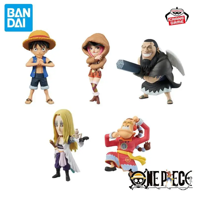 

Bandai Original Banpresto WCF Luffy Bonney Basil Hawkins Urouge Apoo Figures Anime Statues Action Model Kids Toys Ornament Gifts