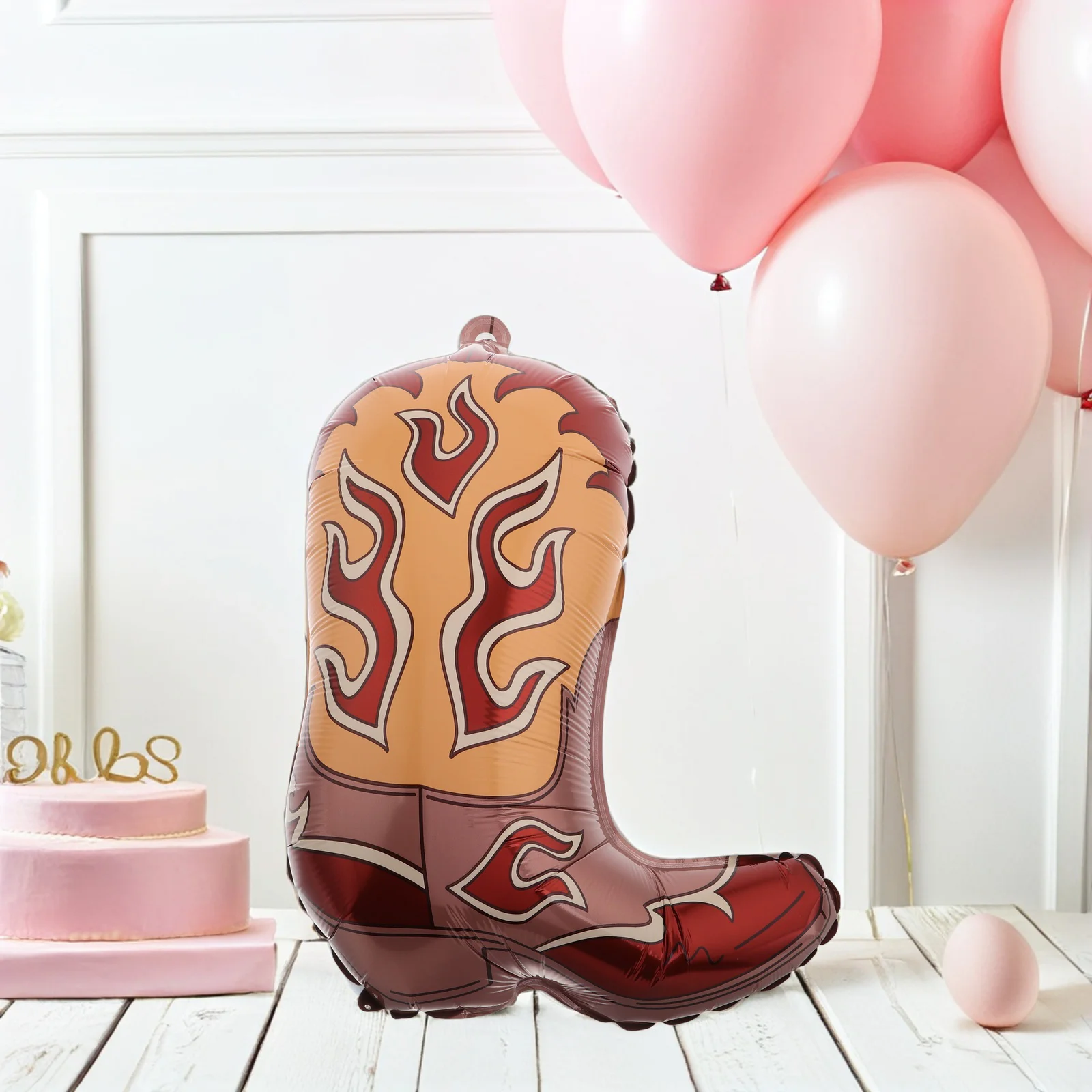 

6Pcs Western Cowboy Boot Balloons Inflatable Party Supplies Birthday Decorations Western Theme Cowboy Boot Centerpieces