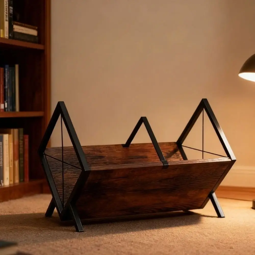 

Sturdy Iron Art Vinyl Record Storage Modern Minimalist Design Space-Saving Structure Multifunctional Organizer