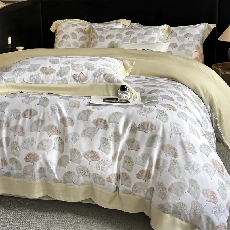 Queen Size 4Pcs Bedding Set Duvet Cover Bed Sheet Pillowcases 4Pcs