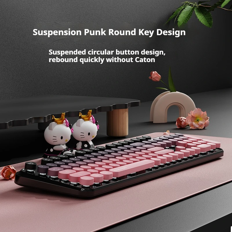 EWEADN 2.4G Single-Mode Wireless Silent Keyboard & Mouse Set, Color Block Design, Compact Ergonomic for gaming ,Office Laptop PC