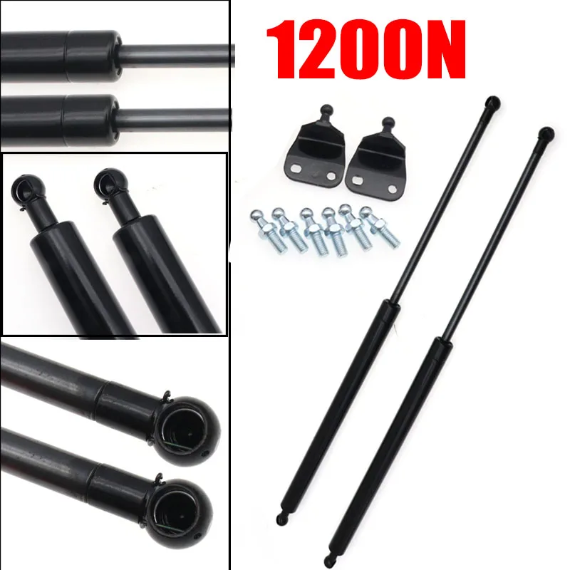 1200N 2pcs 300-600mm Shock Lift Strut Support Bar Gas Spring Lift Up Support for Storage Bed Car Bonnet Hood Tailgate RV Bus