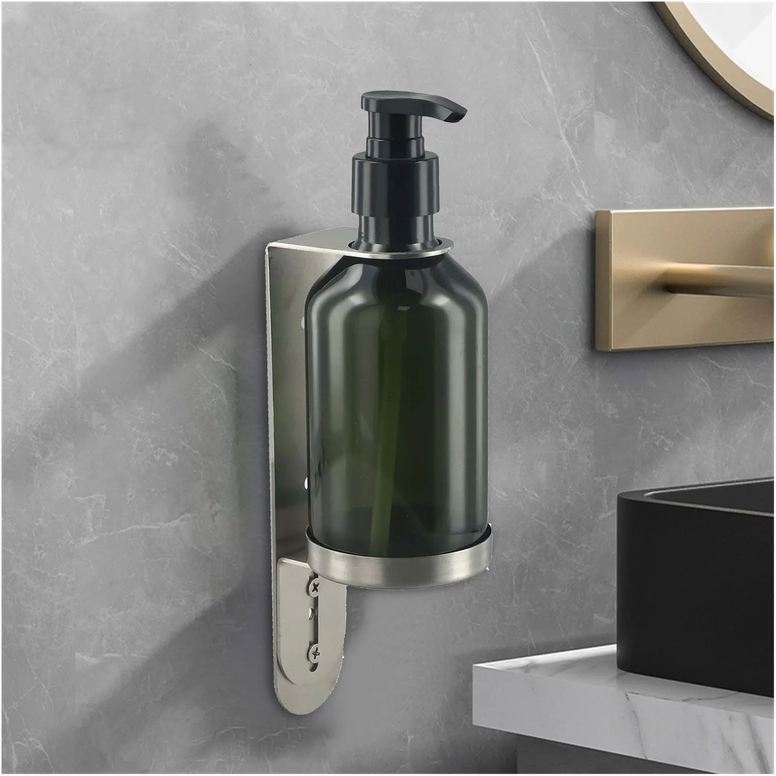 

Bathroom Soap Dispenser Manual Soap Dispenser Manual Pump Plastic And Stainless Steel Secure Mounting Versatile Usage