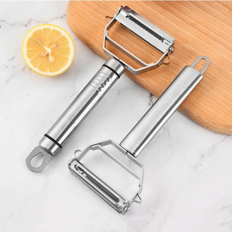 2PCS Fruit Peeler with Double Heads Stainless Steel Quick Cutting Cabbage Graters Potato Slicer Multi-function Vegetable Tools