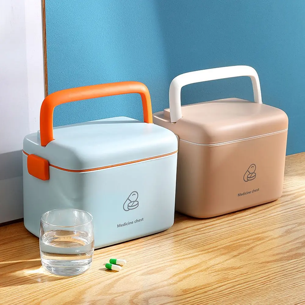 

Emergency Kit with Handle Pill Case Large Capacity Medicine Storage Container Medicine Box Storage Box Medication Organizer